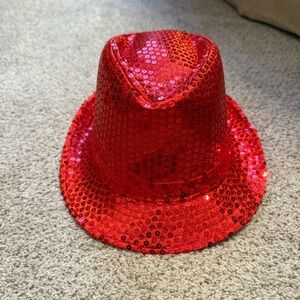 Sparkling Red Sequin Party Hat